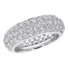 Designer 18K White Gold Pave Diamond Eternity Ring 3.23ct
