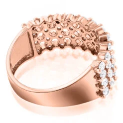 Designer 4 Row Diamond Wedding Band 1.42ct 14K White Gold 14 Designer 4 Row Diamond Wedding Band 1.42ct 14K White Gold -H'Hen Sale Store designer 4 row diamond wedding band 142ct 14k gold p 48308 backro