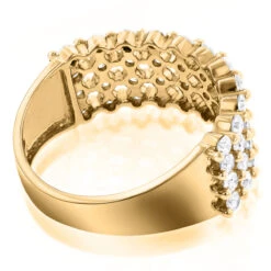 Designer 4 Row Diamond Wedding Band 1.42ct 14K White Gold 13 Designer 4 Row Diamond Wedding Band 1.42ct 14K White Gold -H'Hen Sale Store designer 4 row diamond wedding band 142ct 14k gold p 48308 backye