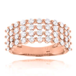 Designer 4 Row Diamond Wedding Band 1.42ct 14K White Gold 11 Designer 4 Row Diamond Wedding Band 1.42ct 14K White Gold -H'Hen Sale Store designer 4 row diamond wedding band 142ct 14k gold p 48308 ro