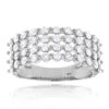 Designer 4 Row Diamond Wedding Band 1.42ct 14K White Gold 1 Designer 4 Row Diamond Wedding Band 1.42ct 14K White Gold -H'Hen Sale Store designer 4 row diamond wedding band 142ct 14k gold p 48308 wh