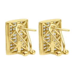 Designer Diamond Earrings 2.94ct 14K Yellow Gold -H'Hen Sale Store designer diamond earrings 294ct 14k gold p 46434 backye