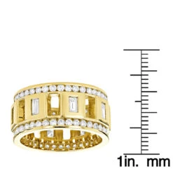 Unique Diamond Eternity Ring For Men & Women W Baguette & Round Diamonds -H'Hen Sale Store designer diamond eternity ring 278ct custom made in new york p 49369 rulerye