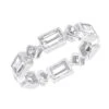 Thin 14K White Gold Princess Cut 3.50ct Diamond Eternity Baguette Band -H'Hen Sale Store designer diamond eternity rings princess cut baguette band 350ct 14k wh