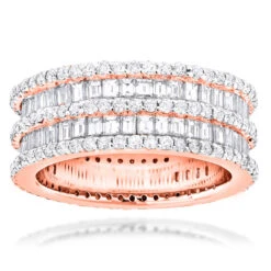 Designer 4.5 Carat Round Baguette Diamonds Eternity Band 14K White Gold 9 Designer 4.5 Carat Round Baguette Diamonds Eternity Band 14K White Gold -H'Hen Sale Store designer diamond eternity rings round baguette band 680ct 14k ro