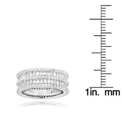 Designer 4.5 Carat Round Baguette Diamonds Eternity Band 14K White Gold 11 Designer 4.5 Carat Round Baguette Diamonds Eternity Band 14K White Gold -H'Hen Sale Store designer diamond eternity rings round baguette band 680ct 14k rulerwh