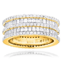 Designer 4.5 Carat Round Baguette Diamonds Eternity Band 14K White Gold 8 Designer 4.5 Carat Round Baguette Diamonds Eternity Band 14K White Gold -H'Hen Sale Store designer diamond eternity rings round baguette band 680ct 14k ye