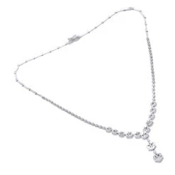 18K White Gold Designer Diamond Flower Necklace For Women 7.10ct 13 18K White Gold Designer Diamond Flower Necklace For Women 7.10ct -H'Hen Sale Store designer diamond flower necklace 710ct cluster jewelry 2 1673399612