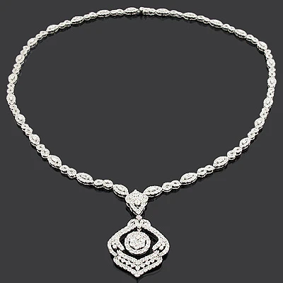 Designer Diamond Luccello Necklace 11.14ct 18K White Gold 3 Designer Diamond Luccello Necklace 11.14ct 18K White Gold