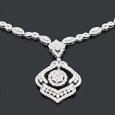 Designer Diamond Luccello Necklace 11.14ct 18K White Gold 4 Designer Diamond Luccello Necklace 11.14ct 18K White Gold - Image 2