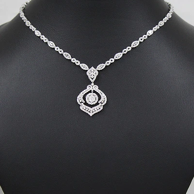 Designer Diamond Luccello Necklace 11.14ct 18K White Gold 5 Designer Diamond Luccello Necklace 11.14ct 18K White Gold - Image 3