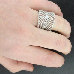 Designer 14K White Gold Cut-Out Diamond Ring 1.40 7 Designer 14K White Gold Cut-Out Diamond Ring 1.40 -H'Hen Sale Store designer diamond rings 14k cut out diamond ring 140 p 38729bod