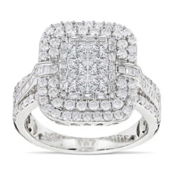 Designer 2.40ct Diamond 14K White Gold Diamond Ring