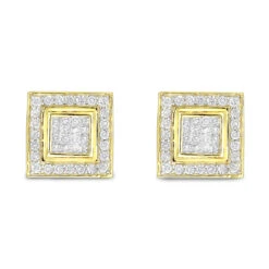Designer Earrings 14K White Gold Diamond Earrings Studs 1.24 -H'Hen Sale Store designer earrings 14k gold diamond earrings studs 124 p 6996 ye