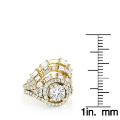 Designer Halo Diamond Engagement Ring Set 3ct 14K Yellow Gold Trigram I Ching 13 Designer Halo Diamond Engagement Ring Set 3ct 14K Yellow Gold Trigram I Ching -H'Hen Sale Store designer halo diamond engagement ring set 3ct 14k gold trigram i ching rulerye