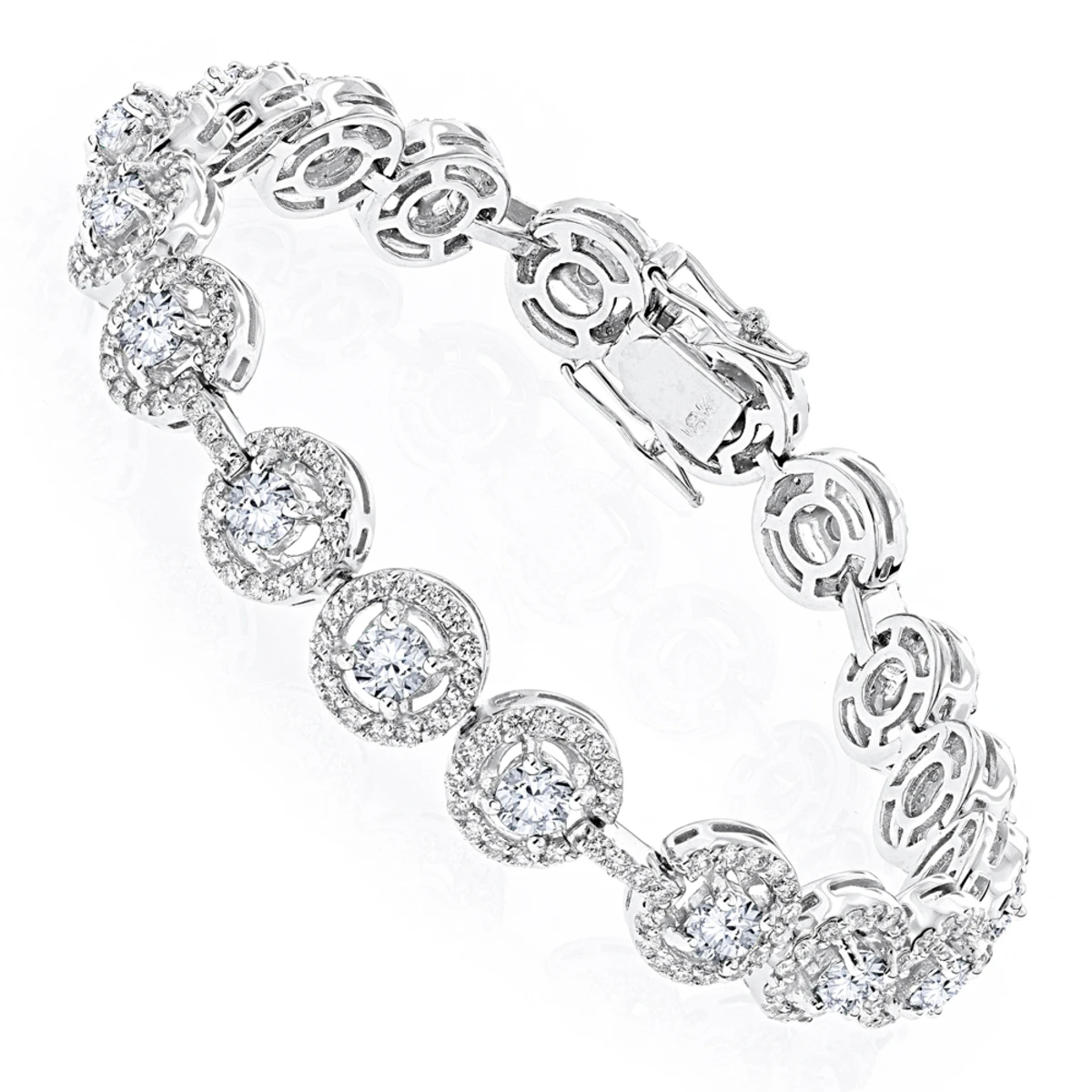 Designer 18K White Gold Diamond Bracelet For Women 6ct By Luxurman 3 Designer 18K White Gold Diamond Bracelet For Women 6ct By Luxurman