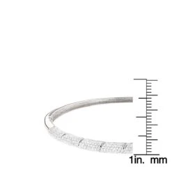 Designer Luxurman 14K White Gold Pave Diamond Bangle Bracelet For Women 1.25ct -H'Hen Sale Store designer luxurman 14k gold pave diamond bangle bracelet for women 125ct ruler
