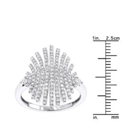 Designer Right Hand Diamond Ring 0.6ct 14K White Gold 12 Designer Right Hand Diamond Ring 0.6ct 14K White Gold -H'Hen Sale Store designer right hand diamond ring 066ct 14k gold rulerwh