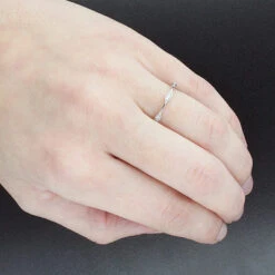 Ultra Thin Designer Stacked 14K White Gold Diamond Ring 0.07ct 8 Ultra Thin Designer Stacked 14K White Gold Diamond Ring 0.07ct -H'Hen Sale Store designer stacked rings 14k gold diamond ring 007ct p 49159bod