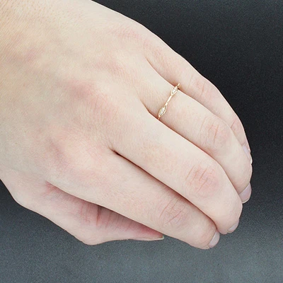 Ultra Thin Designer Stacked 14K White Gold Diamond Ring 0.07ct 6 Ultra Thin Designer Stacked 14K White Gold Diamond Ring 0.07ct - Image 4