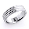 Designer Three Lines Solid Platinum Men's Wedding Band -H'Hen Sale Store designer three lines solid platinum mens wedding band 1