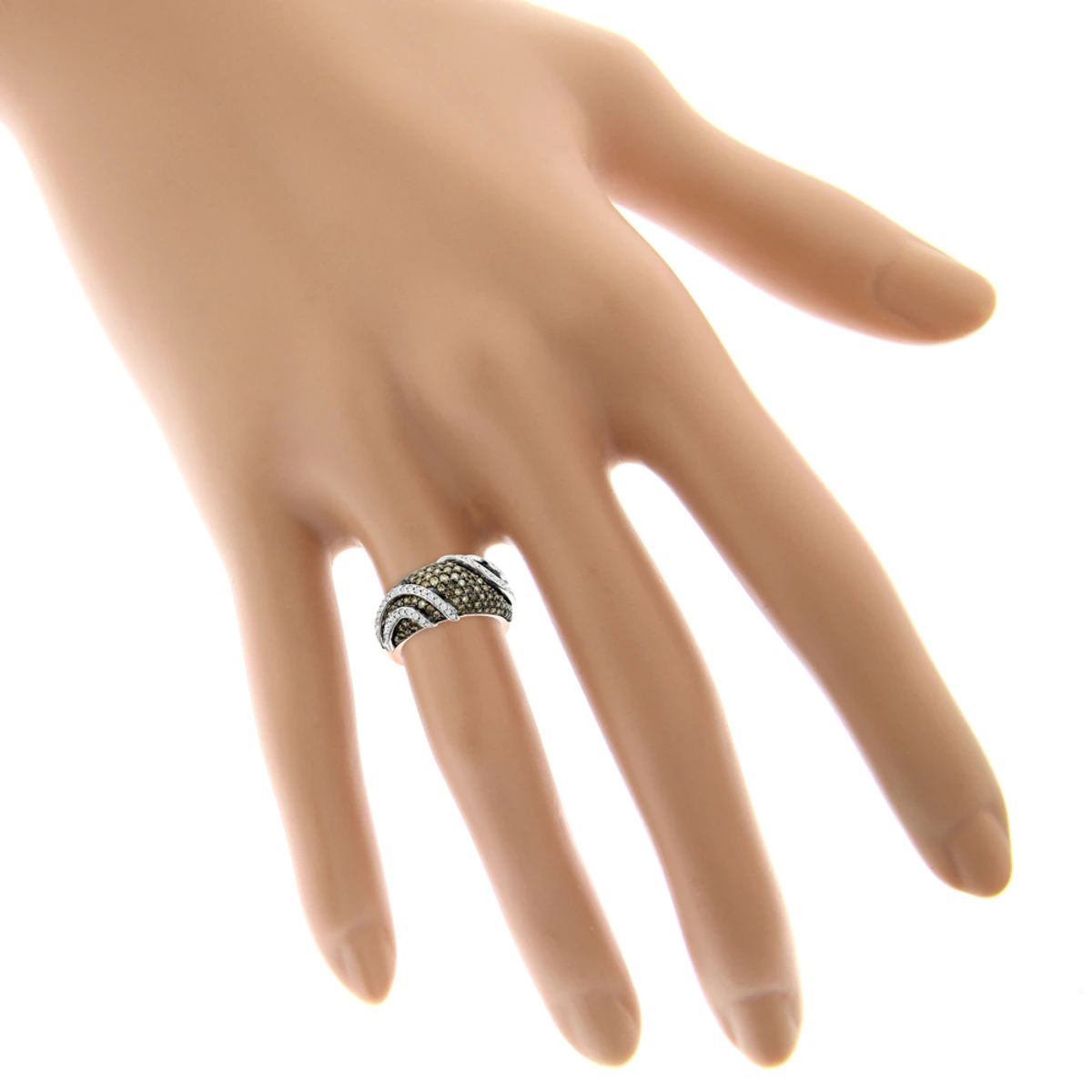 Designer White Brown Diamond Fashion Ring For Women By Luxurman 2ct 6 Designer White Brown Diamond Fashion Ring For Women By Luxurman 2ct - Image 4