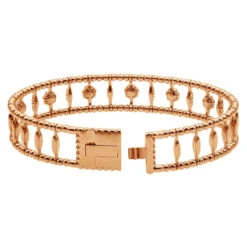 Diamond Bangle Bracelet For Women 14K Yellow Gold Flower Design 1.2Ct -H'Hen Sale Store diamond bangle bracelet for women in 14k gold flower design 12ct 018337 back rose