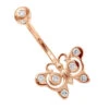 14K Rose Gold Real Diamond Butterfly Belly Ring 2 14K Rose Gold Real Diamond Butterfly Belly Ring -H'Hen Sale Store diamond body jewelry 14k diamond butterfly belly ring p 6916 ro