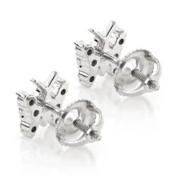 Ladies Diamond Butterfly Earrings Studs 1/2ct 14K White Gold -H'Hen Sale Store diamond butterfly earrings 048ct 14k p 44628 backwh