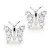 Ladies Diamond Butterfly Earrings Studs 1/2ct 14K White Gold -H'Hen Sale Store diamond butterfly earrings 048ct 14k p 44628 wh