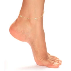 Diamond By The Yard Solid 14K Gold Anklet Bracelet With Diamonds By Luxurman -H'Hen Sale Store diamond by the yard solid 14k gold ankle bracelet with diamonds by luxurman bodye