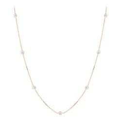 14K Yellow Gold Diamonds By The Yard Necklace 0.7ct 16-20 Inches -H'Hen Sale Store diamond chains 14k diamond by the yard necklace 070 p 35701 ro