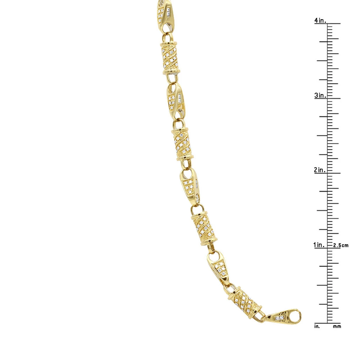 14K Yellow Gold Diamond Chain Necklace 7.08ct 8 14K Yellow Gold Diamond Chain Necklace 7.08ct - Image 6