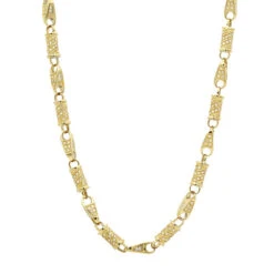 14K Yellow Gold Diamond Chain Necklace 7.08ct