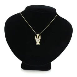 14K Yellow Gold Diamond Dog Pendant Chihuahua Pet 8 14K Yellow Gold Diamond Dog Pendant Chihuahua Pet -H'Hen Sale Store diamond chihuahua pendant in 14k dog jewelry for people 3