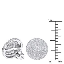 Large Diamond Circle Earrings Studs In Sterling Silver 0.22ct -H'Hen Sale Store diamond circle earrings 023ct sterling silver p 47924 rulerwh