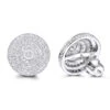 Large Diamond Circle Earrings Studs In Sterling Silver 0.22ct -H'Hen Sale Store diamond circle earrings 023ct sterling silver p 47924 wh