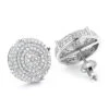 Pave Diamond Circle Earrings Studs 0.24ct Sterling Silver -H'Hen Sale Store diamond circle earrings 024ct sterling silver p 47926