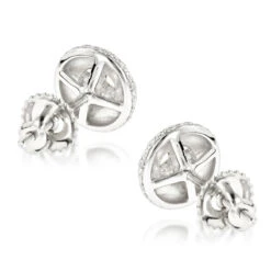 Halo Diamond Cluster Earrings 14K White Gold Studs 1.25ct 11 Halo Diamond Cluster Earrings 14K White Gold Studs 1.25ct -H'Hen Sale Store diamond cluster earrings 14k 116ct studs p 43935 backwh