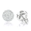 Diamond Cluster Earrings Studs 14K White Gold 1.75ct -H'Hen Sale Store diamond cluster earrings studs 14k gold 175ct wh