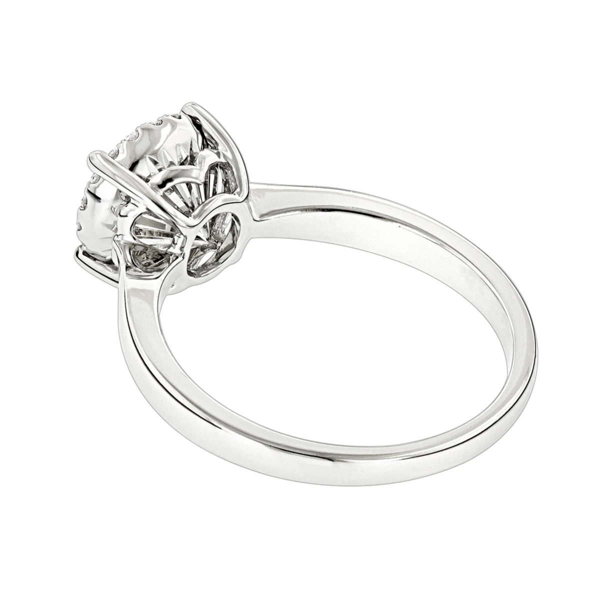 Diamond Cluster Engagement Ring 0.55ct 14K White Gold 6 Diamond Cluster Engagement Ring 0.55ct 14K White Gold - Image 4