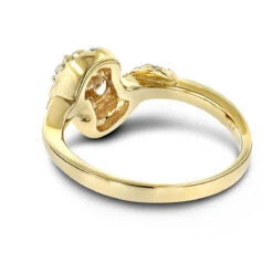 Diamond Cluster Engagement Ring 0.59ct 14K Yellow Gold -H'Hen Sale Store diamond cluster engagement ring 059ct 14k p 44750 backye