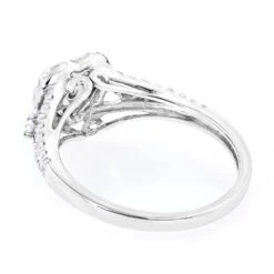 Heart Shaped Diamod Engagement Ring 14K White Gold 1 Carat Cluster Diamonds 11 Heart Shaped Diamod Engagement Ring 14K White Gold 1 Carat Cluster Diamonds -H'Hen Sale Store diamond cluster heart engagement ring in 14k gold 1ct g h vs si diamonds backwh