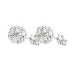 Diamond Clusters 14K Yellow Gold Yellow Diamond Stud Earrings 1ct 13 Diamond Clusters 14K Yellow Gold Yellow Diamond Stud Earrings 1ct -H'Hen Sale Store diamond clusters 14k yellow diamond stud earrings 1ct p 6805 backwh