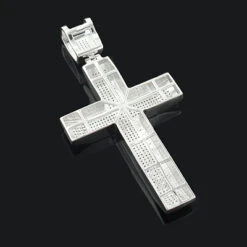 Diamond Cross Pendant Sterling Silver 1.24ct 6 Diamond Cross Pendant Sterling Silver 1.24ct -H'Hen Sale Store diamond cross pendant sterling silver 103ct p 47879back