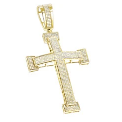 Diamond Crosses 14K White Gold Men's Diamond Cross Pendant 2ct -H'Hen Sale Store diamond crosses 14k mens diamond cross pendant 231ct p 6501 ye