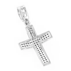 Diamond Crosses 14K White Gold Small Diamond Cross Necklace .30ct 10 Diamond Crosses 14K White Gold Small Diamond Cross Necklace .30ct -H'Hen Sale Store diamond crosses 14k small diamond cross necklace 30ct p 6527 backwh