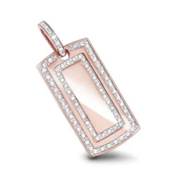 14K Yellow Gold Real Diamond Dog Tag Military Pendant With Diamonds 1ct -H'Hen Sale Store diamond dog tag military pendant with diamonds 125ct p 6988 ro