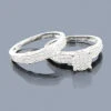 Diamond Engagement Ring Set 0.81ct 14K White Gold -H'Hen Sale Store diamond engagement ring set 081ct 14k p 44699