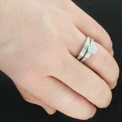 Diamond Engagement Ring Set 0.81ct 14K White Gold -H'Hen Sale Store diamond engagement ring set 081ct 14k p 44699bod